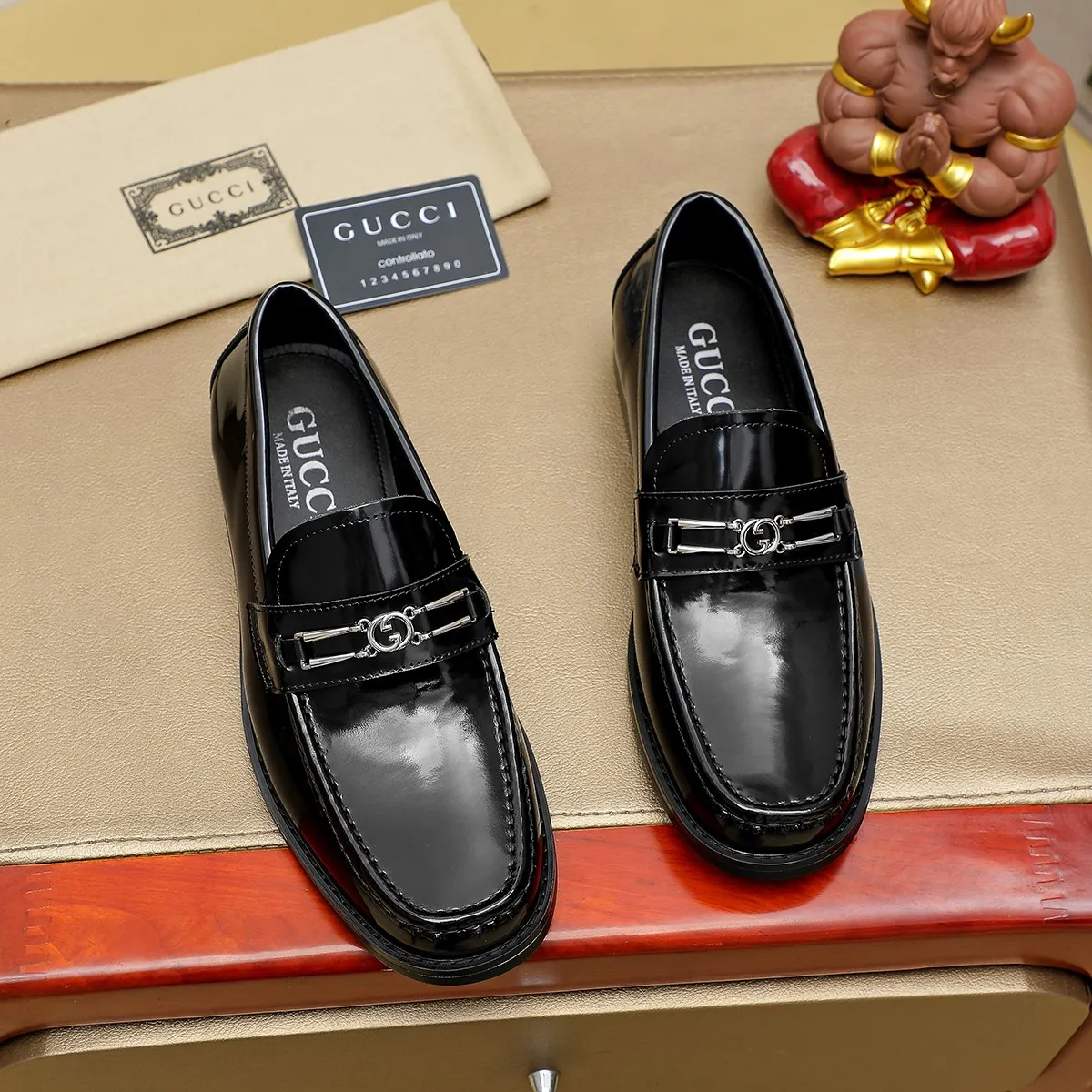 Men's men's shoes💰460💰💰Gucci official website men's business formal leather shoes updated💥Hong Kong counters synchronize new styles💥completely one-to-one replica shipment👍zero gap in counter quality 0⃣️made of imported cowhide on the outside+water-dyed🐂leather lining, color optional! Matching code 38-45